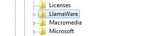 Registry-Editor – dreamboxEDIT und LlamaWare löschen